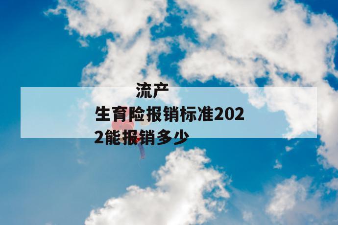 流产生育险报销标准2022能报销多少
流产生育险报销标准2022能报销多少