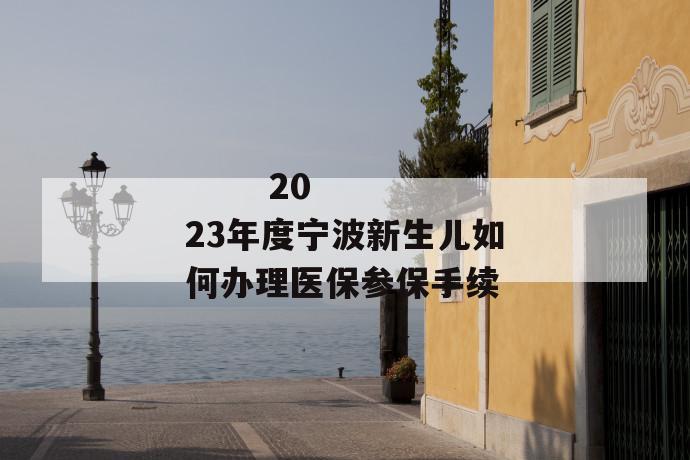 2023年度宁波新生儿如何办理医保参保手续
2023年度宁波新生儿如何办理医保参保手续