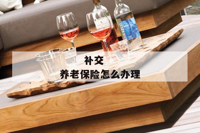 补交养老保险怎么办理
补交养老保险怎么办理