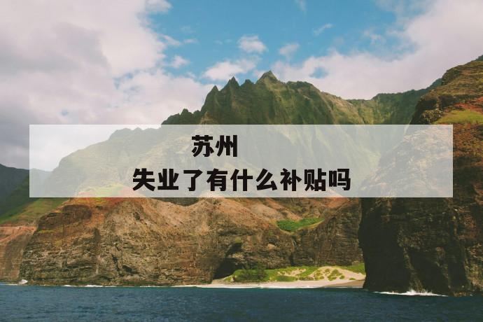 苏州失业了有什么补贴吗
苏州失业了有什么补贴吗