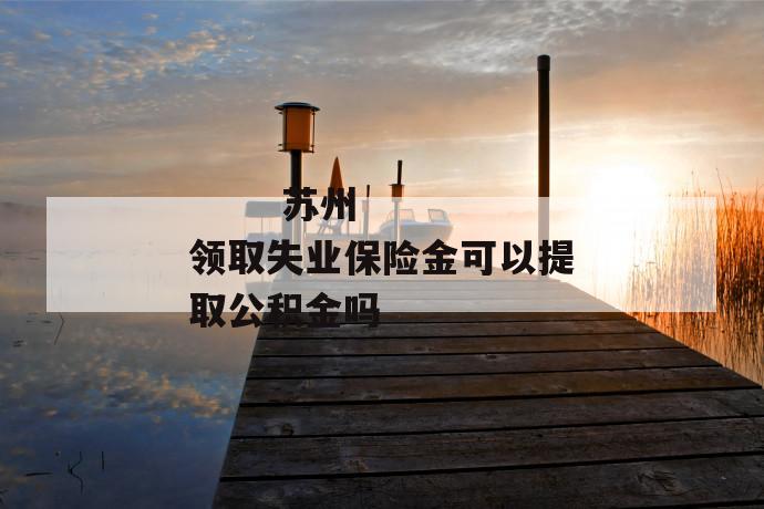 苏州领取失业保险金可以提取公积金吗
苏州领取失业保险金可以提取公积金吗