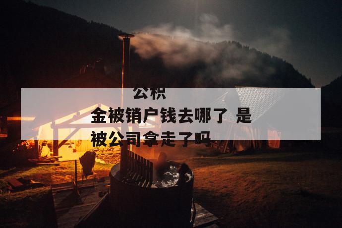 公积金被销户钱去哪了 是被公司拿走了吗
公积金被销户钱去哪了 是被公司拿走了吗