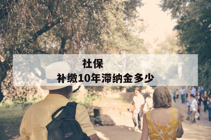 社保补缴10年滞纳金多少
社保补缴10年滞纳金多少